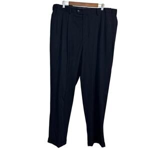 New Roundtree & Yorke Men's Dress Pants 50/50 Poly Rayon Flat Front Size 40x32